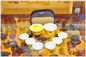 El sistema púrpura de la tetera de Yixing de la arcilla con 6 tazas personalizó color amarillo del uso en el hogar