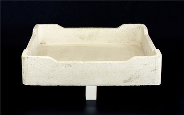 Bandeja de cerámica blanca de la cordierita, muebles refractarios del horno 230 * 230 * 80m m