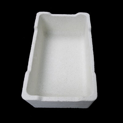 Crisol de corindón mullita refractario para altas temperaturas para la cocción de productos de acero inoxidable