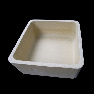 Crisol refractario cuadrado de cordierita-mulita diseñado para durabilidad térmica