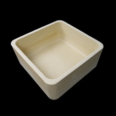 Crisol refractario cuadrado de cordierita-mulita diseñado para durabilidad térmica